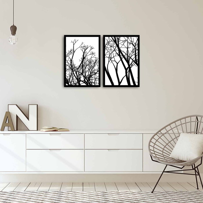 Wallity Cuadro Decorativo Enmarcado 2PSCT-10 (2 Piezas)